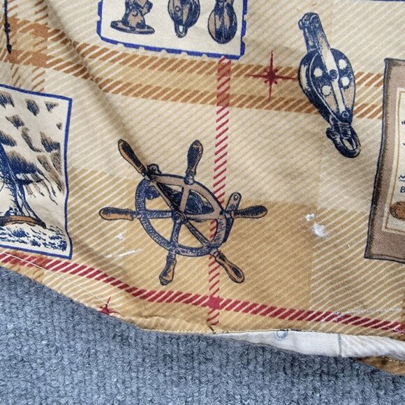 Nautica‎ Shirt Mens Large/XL Brown Button Down Marlava Yacht Boat Nautical - Picture 9 of 9